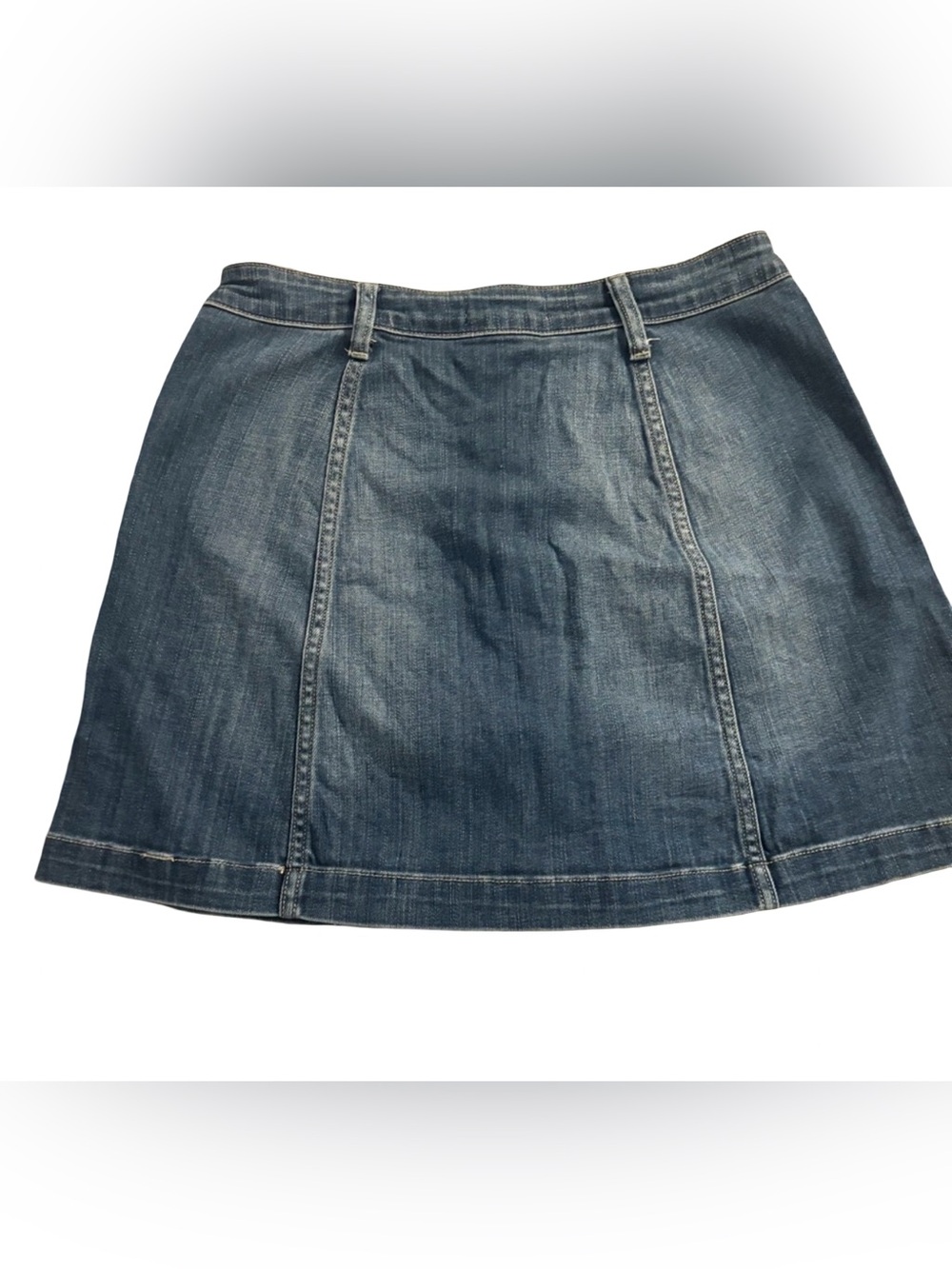 Cello Blue A-Line Mini 70’s Retro Inspired Boho Casual Drnim Jean Skirt Medium - Picture 3 of 5